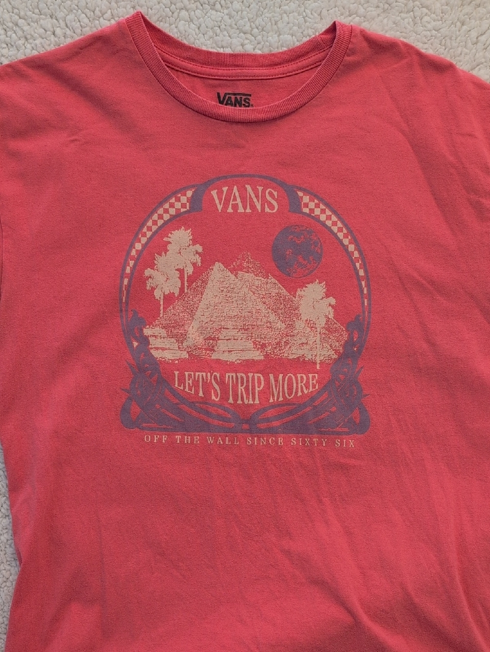 Vans Men's Coral Graphic 'Let's Trip More' Tee